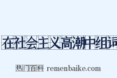 在社会主义高潮中组词是什么意思的图片